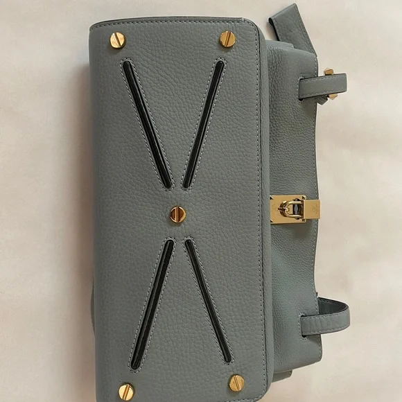 Valentino Garavani Teal Blue Satchel Tote - Picture 12 of 13